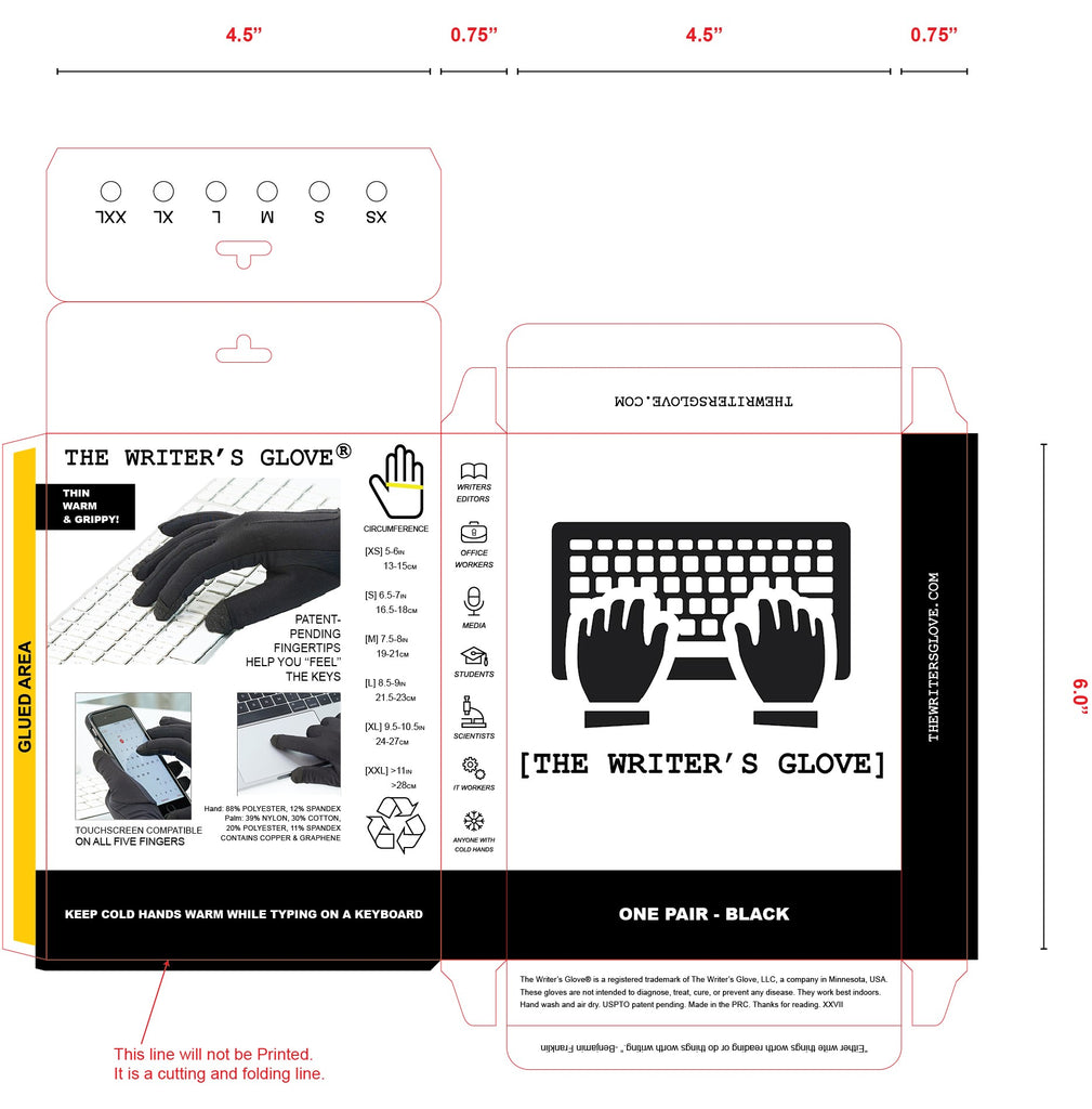 Coming September 2024 A New Thin, Warm Glove for Typing The Writer's Glove