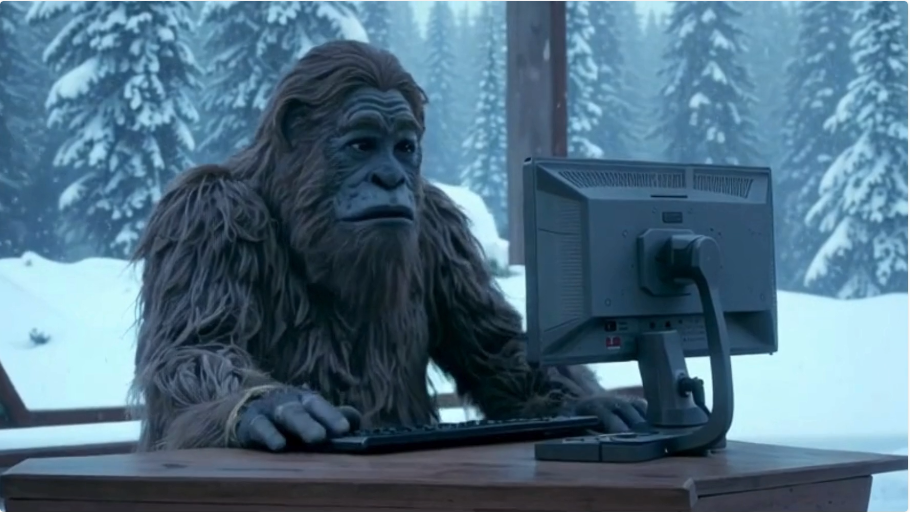 Sasquatch Computer Video: Sasquatch Stars in Our New Ad | The Writer's Glove